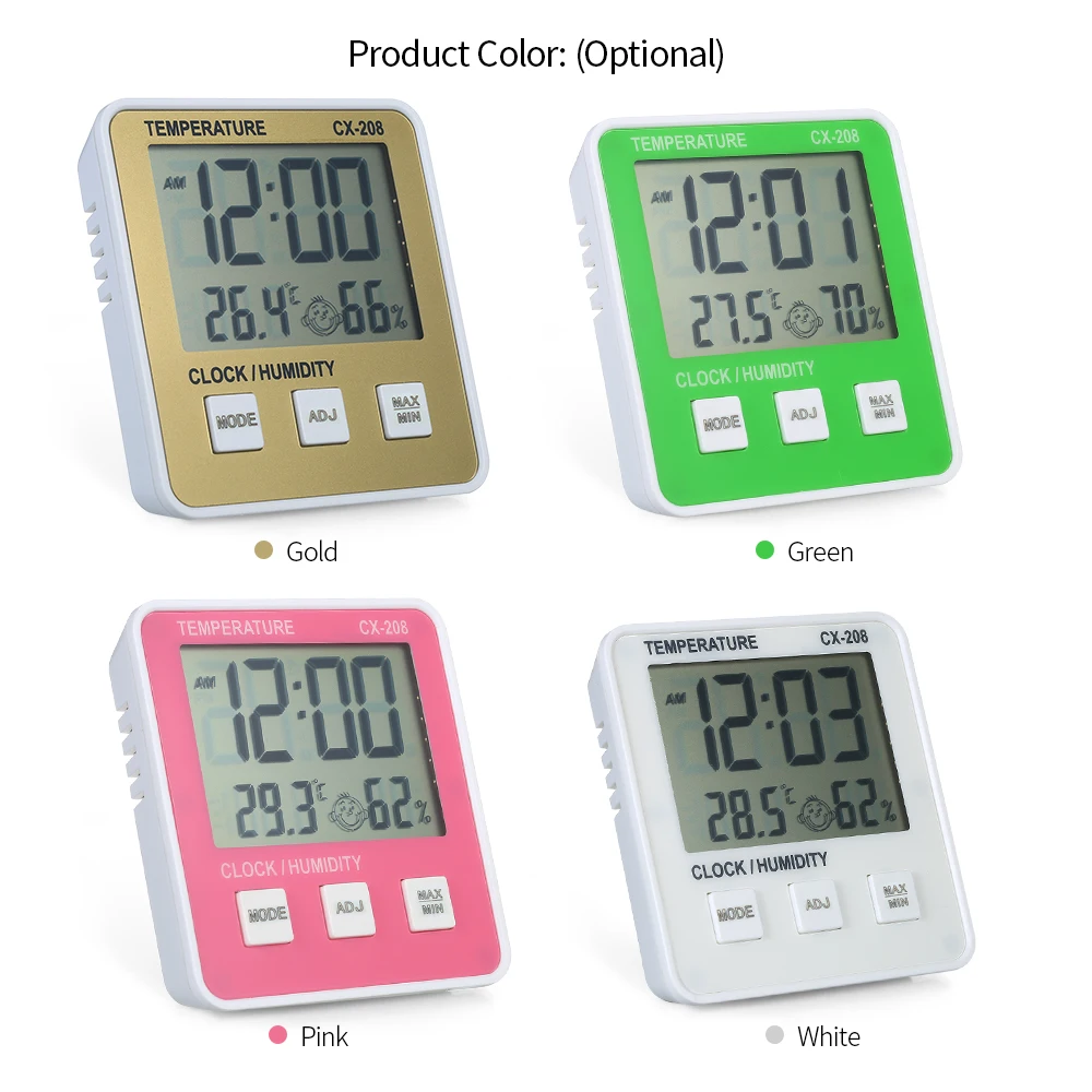 4 в 1 с цифровым термометром и гигрометром декоративные часы для Температура