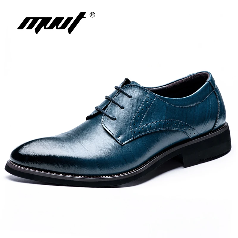 Брендовые мужские оксфорды MVVT с острым носком официальная обувь качественная из