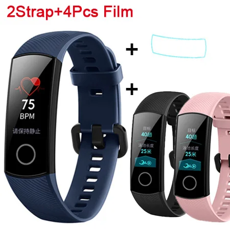 Package 10 Смарт-браслет huawei Honor Band 4, цветной фитнес-браслет Amoled, Смарт-часы, браслет с сенсорной панелью, пульсометр, Кнопка сна - Цвет: Package 10