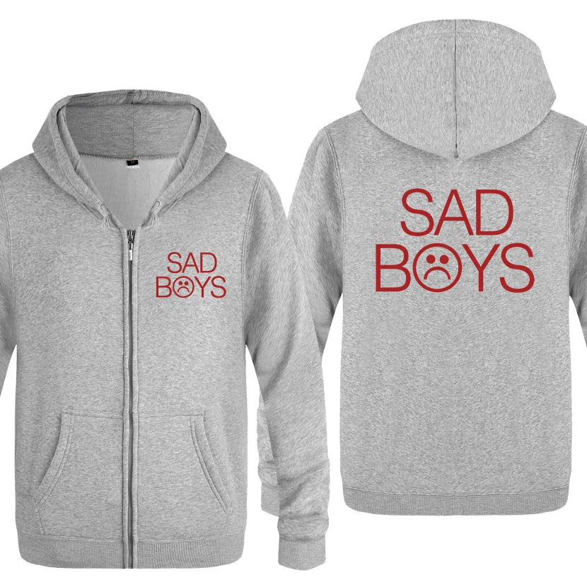 Рок н ВП YUNG Sad Boys толстовки Для мужчин в стиле хип хоп флисовая куртка на молнии с