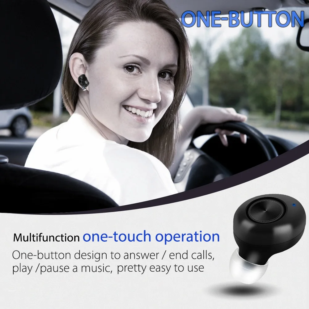 TOPROAD Bluetooth 5,0 TWS наушники беспроводные стерео наушники-вкладыши гарнитура с микрофоном Handsfree