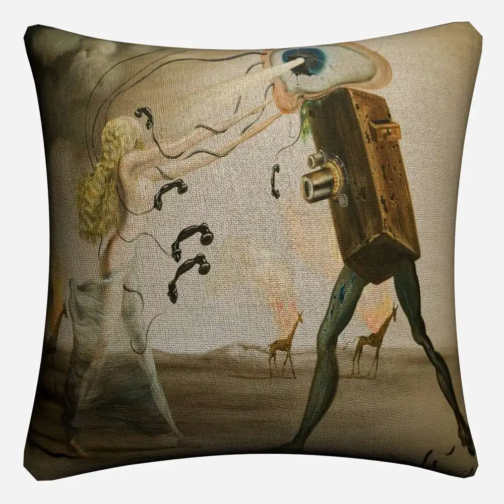 Salvador Dali Surreal Art декоративная хлопковая льняная наволочка 45x45 см наволочка для дивана стул домашний декор Almofada - Цвет: 3