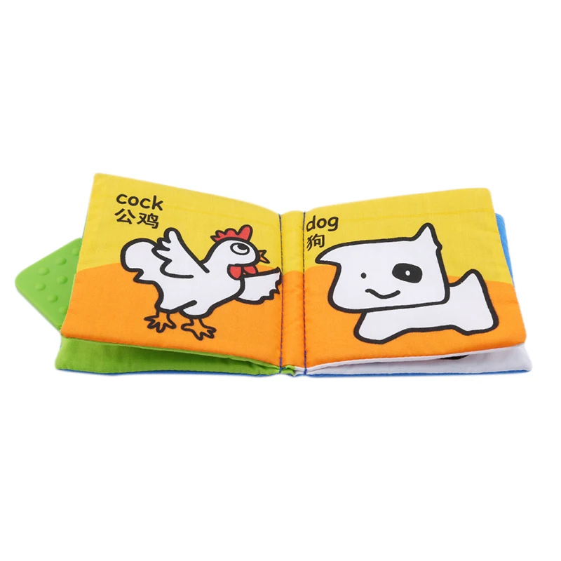 Мягкие милые детские развивающие разворачивающиеся тканевые книги веселые