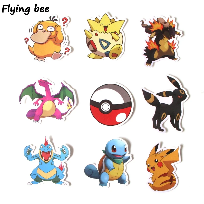 Flyingbee 37 шт Мультяшные граффити наклейки для детей DIY багаж ноутбук автомобильный