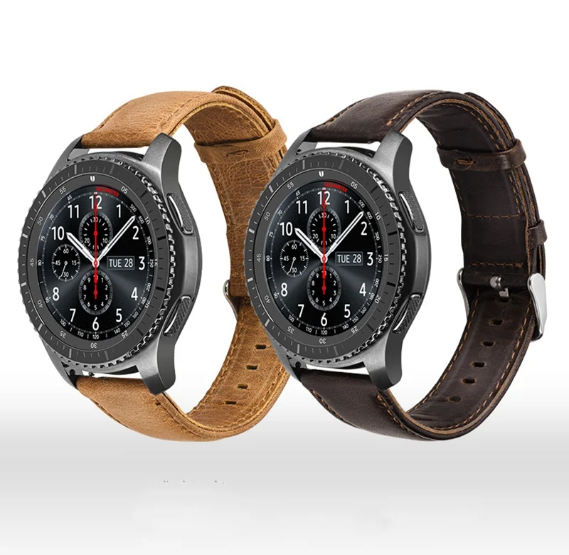 Ремешок URVOI для Samsung Galaxy Gear S3 R760 R770 Ретро ремешок из натуральной кожи с застежкой