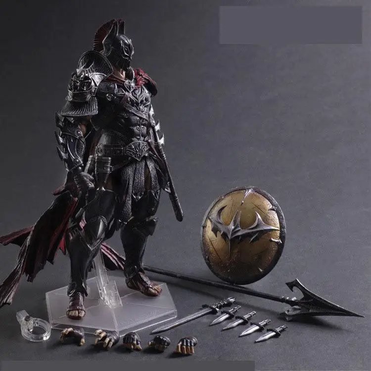 27 см Play Arts Kai Hero Of Sparta Бэтмен Timeless Sparta Аниме Фигурки ПВХ Модель Коллекция оригинальная коробка - Цвет: no retail box