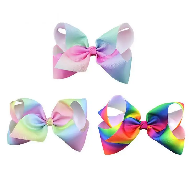 60 шт DHL Бесплатная доставка 8 дюймов Jojo Hairbow Ombre аксессуар лента для волос|ribbon hair