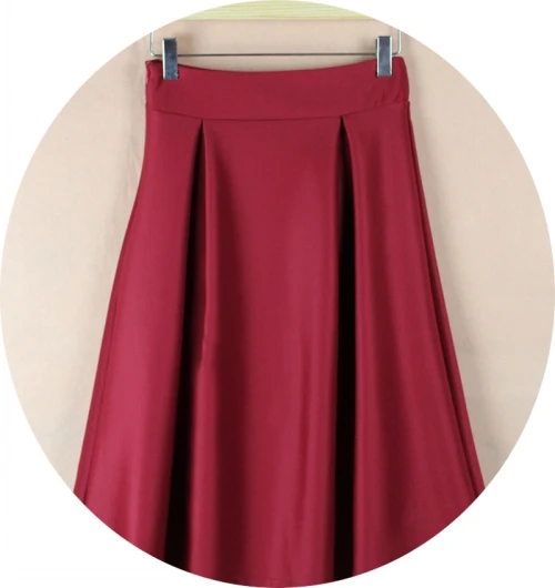 Женская плиссированная юбка миди винтажная Расклешенная с высокой талией в