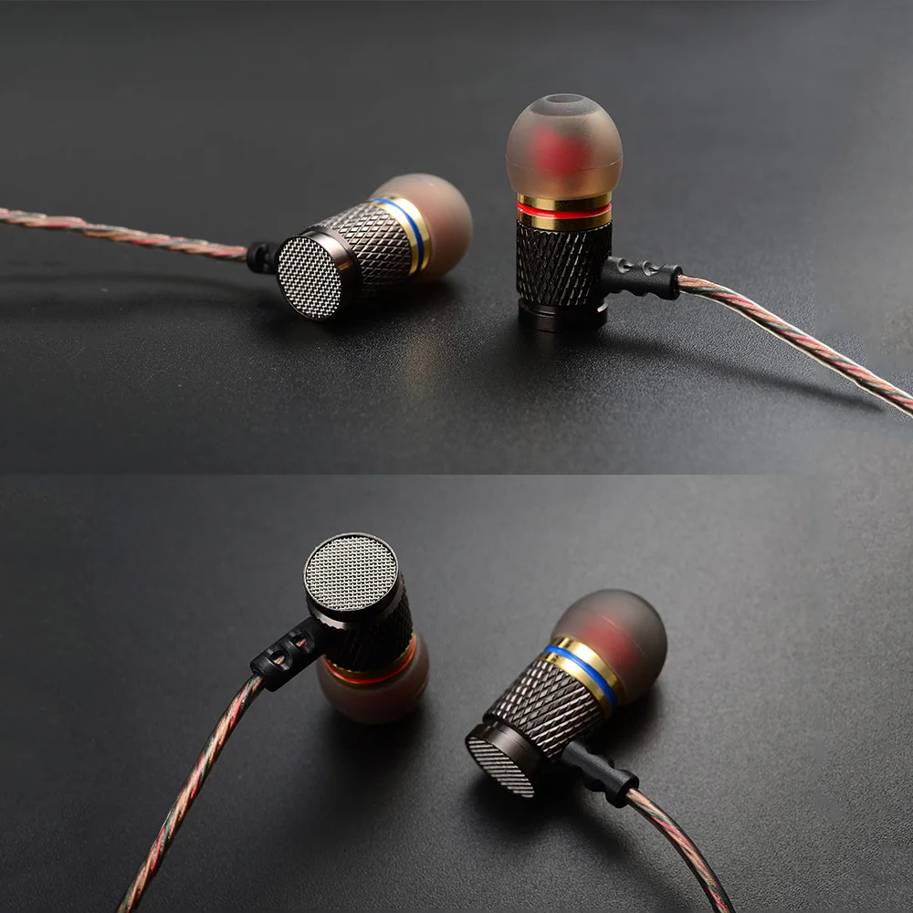 KZ ED2 металла стерео наушники с микрофон шумоподавлением в ухо гарнитура DJ XBS BASS