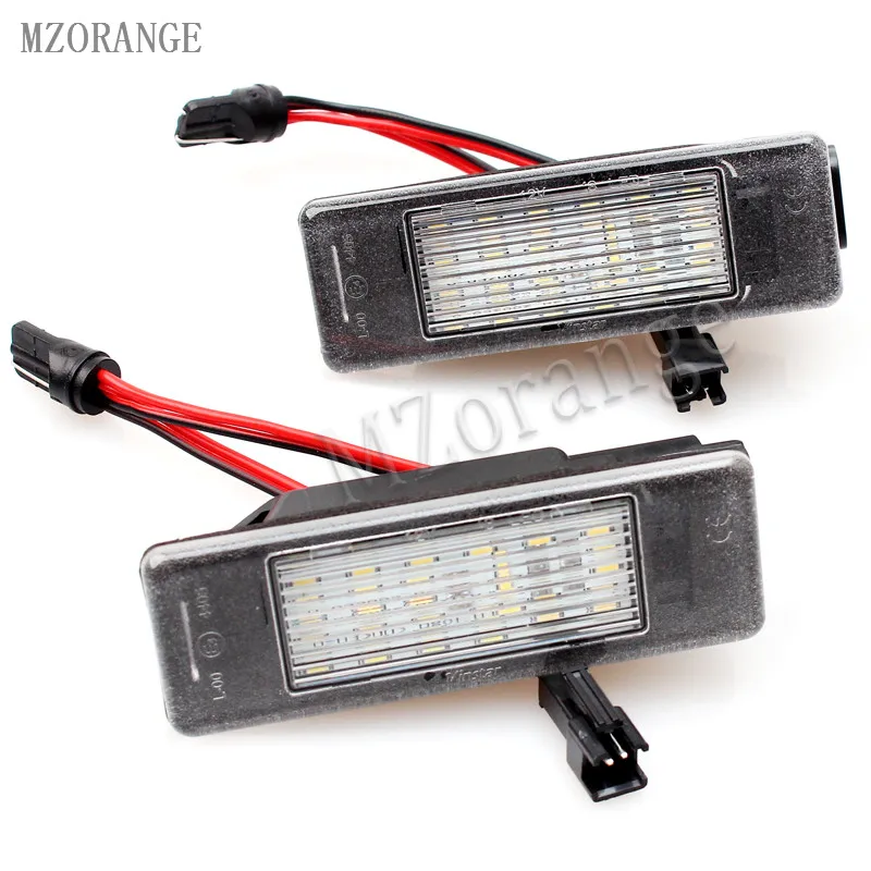 MZORANGE 2x без ошибок ксенон белый светодиодный светильник номерного знака для Nissan Qashqai Pathfinder R51 JUKE для Primera P12 X-trail