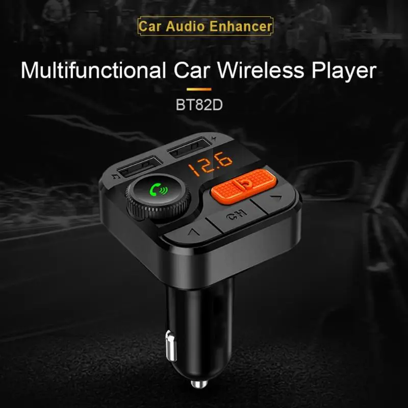 Автомобильное зарядное устройство BT82D Bluetooth два USB MP3 плеера громкая связь FM