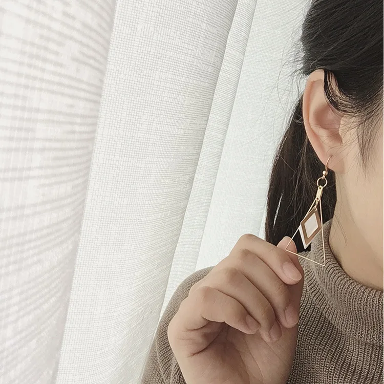 Новинка 2017 модные ювелирные изделия висячие серьги для женщин простые