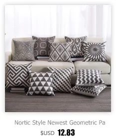 Modern Black And White Pillow Case Simple Geometric Embroidery Pillow Cover Comfortable Hidden Zipper Cushion Cover Available