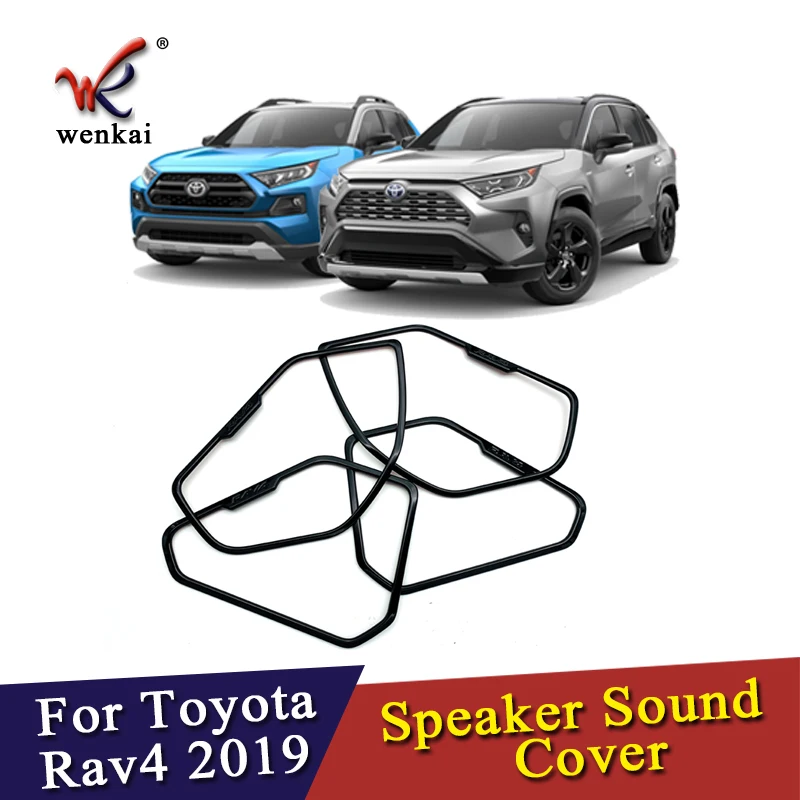 Подходит для Toyota Rav4 2019 2020 ABS Piano Black 2 шт./компл. Внутренняя дверь динамик Звуковая