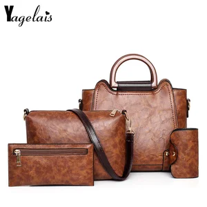 Новинка 2019, сумка в стиле ретро, роскошные однотонные Женские винтажные дизайнерские сумки, сумка через плечо из четырех частей, сумка-мессенджер, кошелек