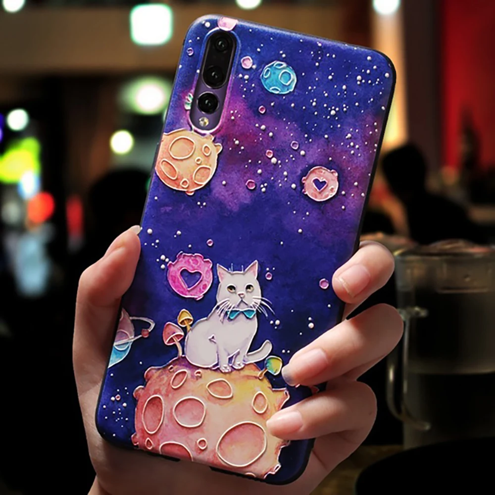 Милый мультфильм с рисунком чехол для телефона Huawei p20 P10 Lite Pro Чехлы ультратонкий