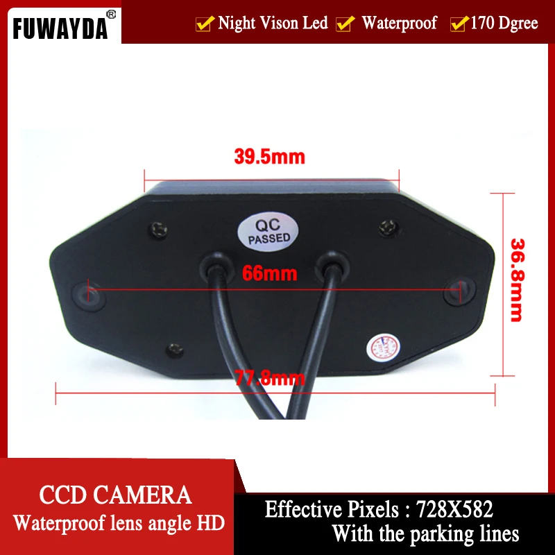 FUWAYDA Беспроводная CCD HD камера ночного видения 170 градусов Автомобильная заднего
