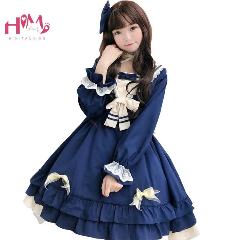 

Japan Lolita Cute Red Dress Women Cosplay Lace Kawaii Maid Christmas Sailor Collar Vintage Ruffle Teen Girl Pleated Tutu Dresses