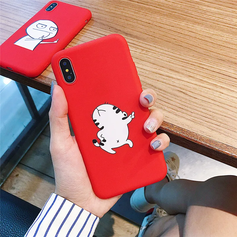Для iPhone 6 S 7 8 Plus чехол милый мультфильм с изображением котов для X Xr XS Max Funda Capa