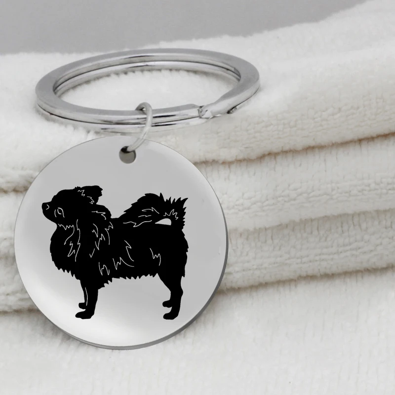 Подвеска из нержавеющей стали с принтом лапы и длинными волосами для чихуахуа