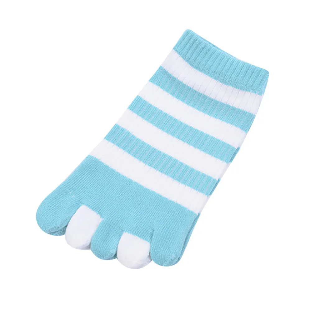BU Женские носки; calcetines mujer; женские хлопковые Дышащие носки с принтом для женщин и девочек; Разноцветные хлопковые носки с пятью пальцами; T429 - Цвет: BU
