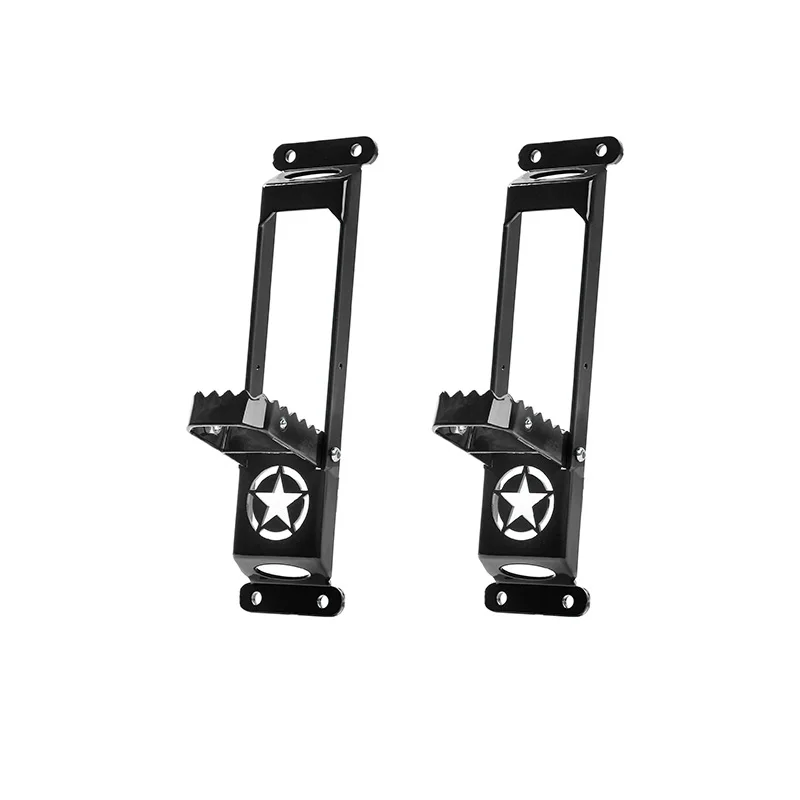 black 2 pc MOPAI дверные петли для автомобиля ножной упор педали подножки для Jeep Wrangler JK JL 2007- автомобильные аксессуары Стайлинг - Цвет: black 2 pc