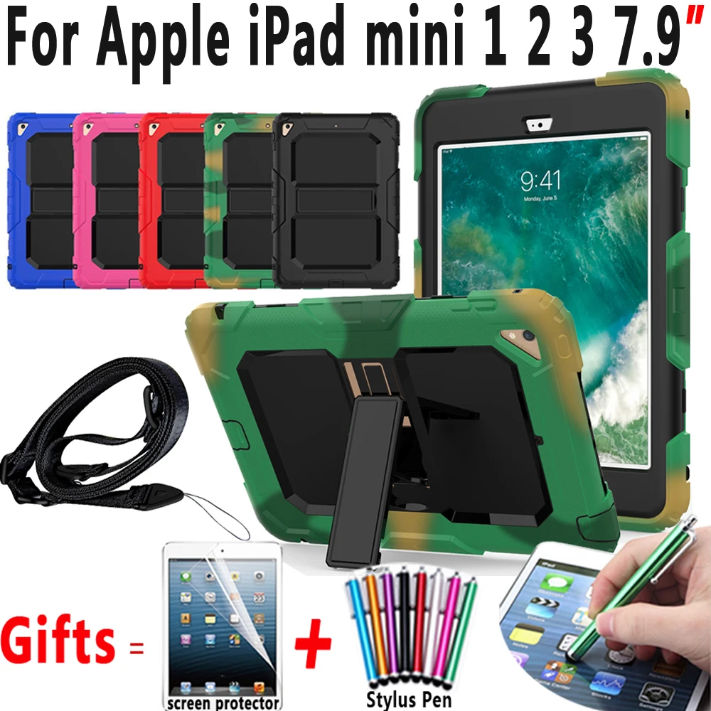 Защитный противоударный чехол для планшета Apple Ipad Mini 1 2 3 7 9 Чехол + плечевой ремень