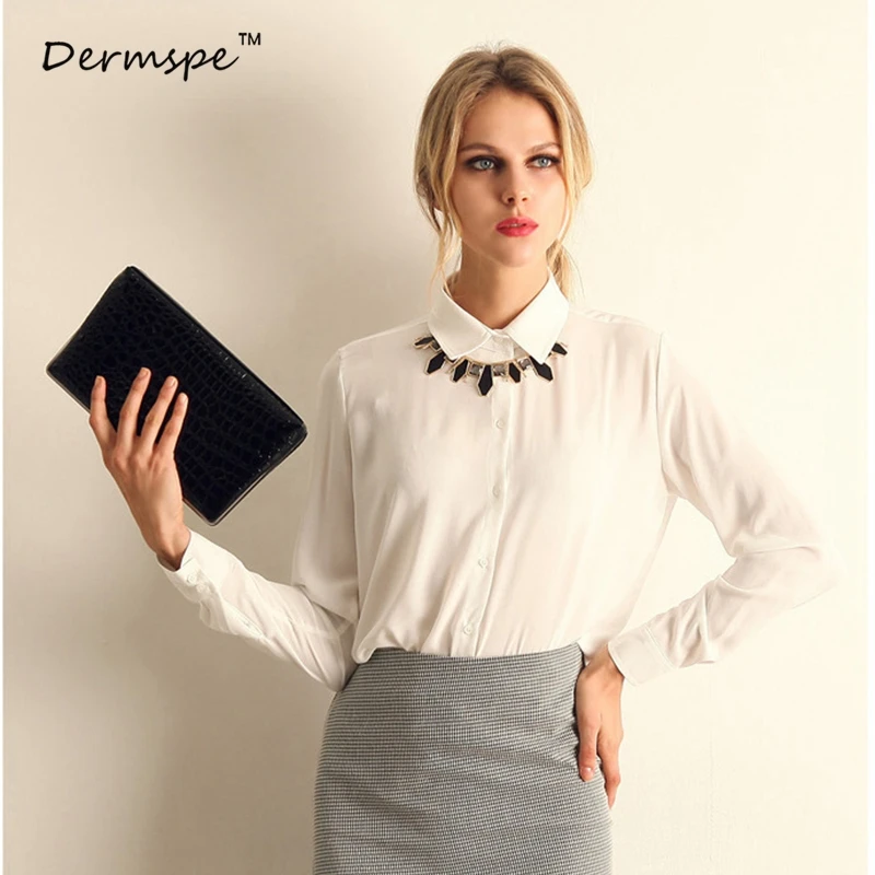 6 цветов Повседневная обувь 2018 Для женщин рубашка шифон Blusas Femininas Топы элегантные