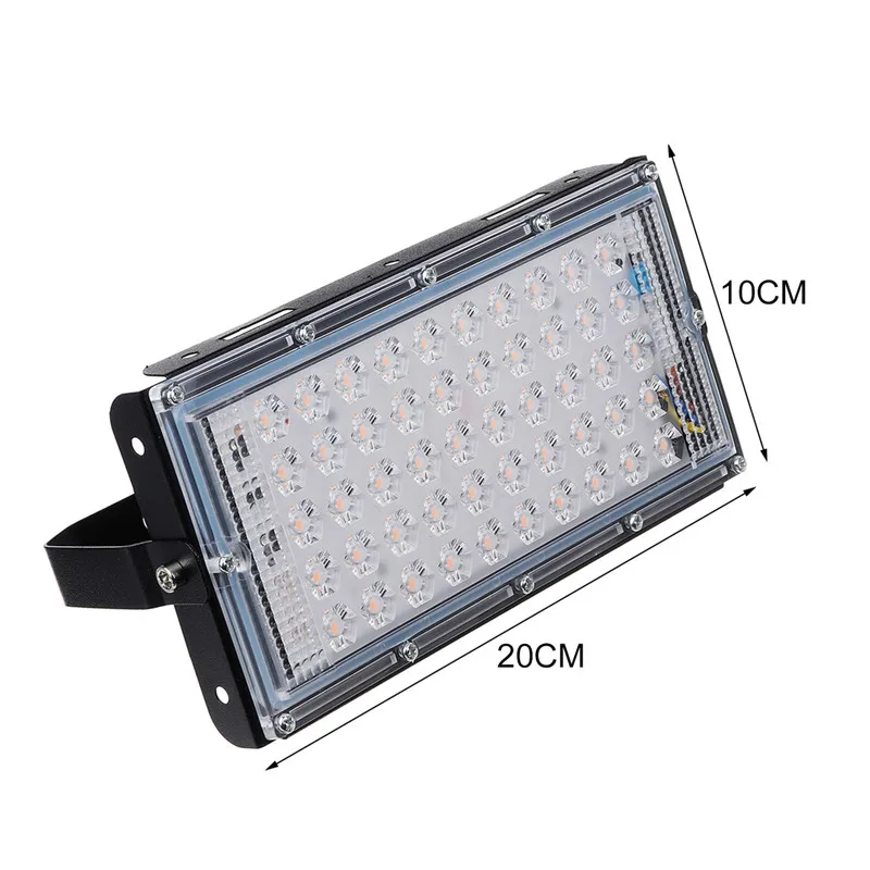 50W black Mising светодиодный свет для выращивания полного спектра 50 Вт/100 Вт монолитный блок Светодиодов Прожектор ac220в для растений Крытый Открытый гидропонная теплица - Испускаемый цвет: 50W black