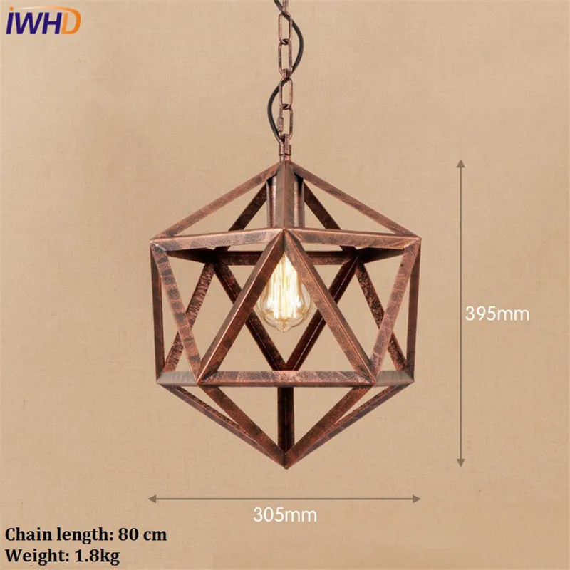 Лофт стиль Железный Droplight Эдисон LED подвесные светильники для помещений столовой