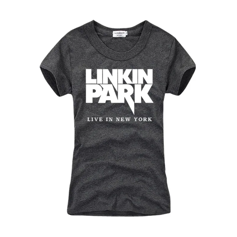 Новое поступление Для женщин Творческий Футболка натуральный хлопок LINKIN PARK
