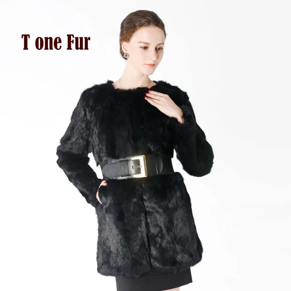 2019 100% натуральное пальто из кроличьего меха натуральная цельная кожа куртка