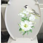 Настенное украшение для гостиной YOJA, 17, 5x23, 4 см, наклейка для туалета птицы на ветках цветов, T3-1170