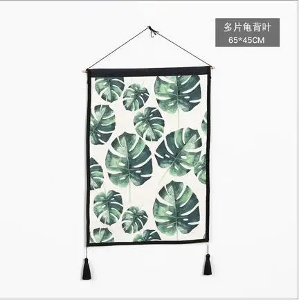 Новое поступление! Популярные настенные Висячие Canvans печать смешанный дизайн льняная дверная занавеска в спальной Декорации картина Декор окна занавеска - Цвет: BG019-13