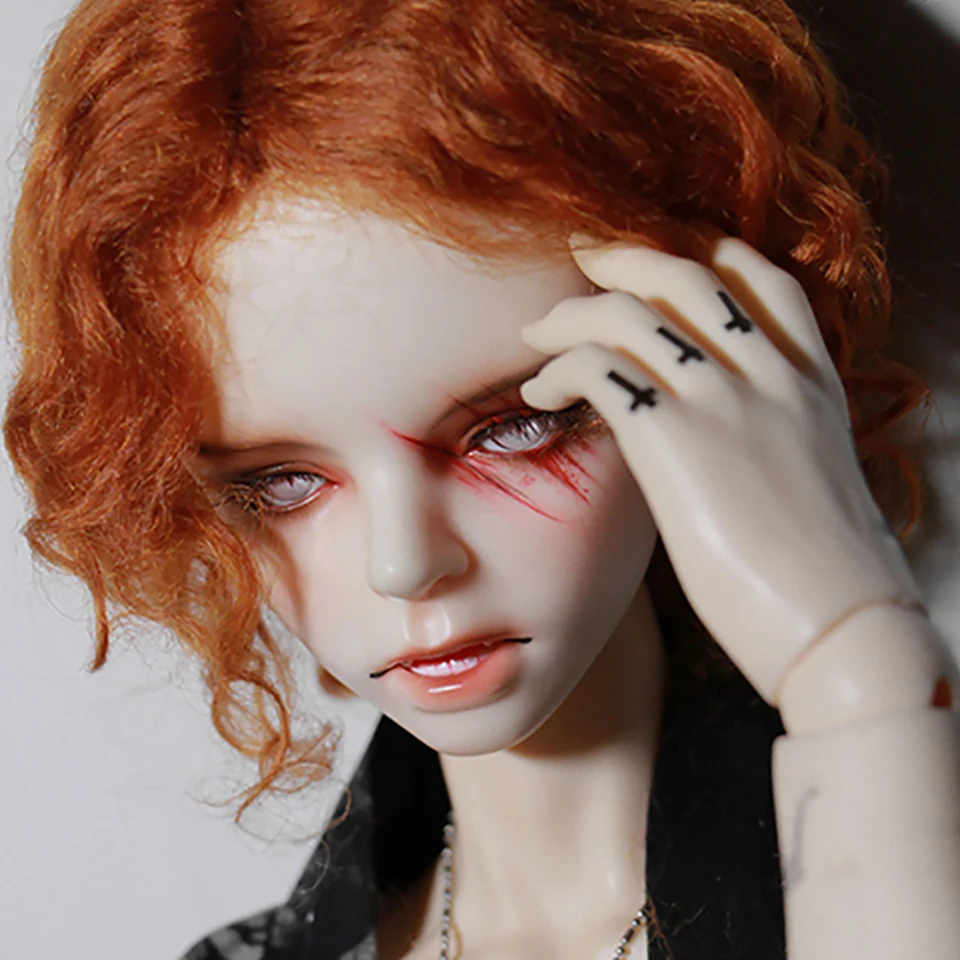 Cateleya BJD doll wig sd male modelling radish red 1/6 1/4 1/3 uncle curly short hair Doll Accessories | Игрушки и хобби