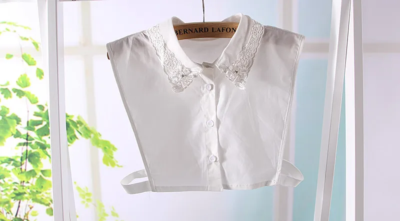 Воротник с бусинами и цветами воротник для свитера теплый ложный милый необычная