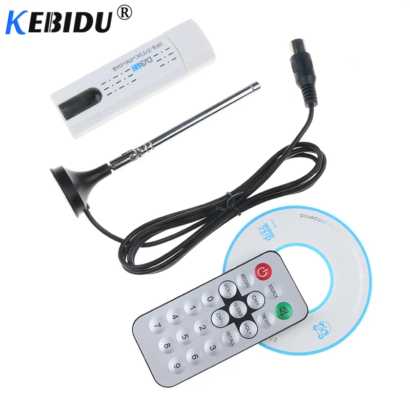 Цифровой спутник kebidu DVB T2 FM USB TV Stick тюнер с антенной приемник дистанционное