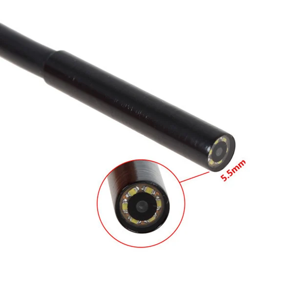 Новая профессиональная 5 мм линза Mirco USB OTG эндоскоп Инспекционная камера 1 м/2 м/5 м