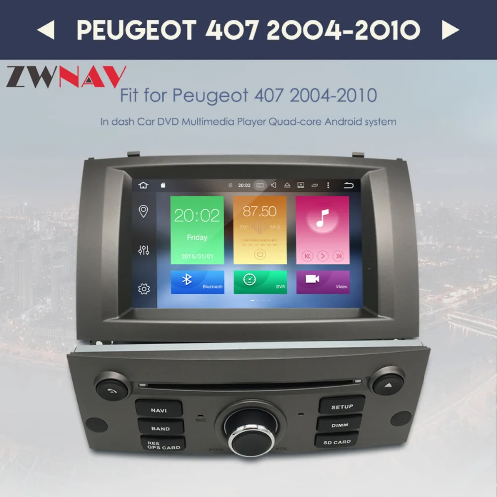 Восьмиядерный Android 8,0 автомобильный dvd-плеер gps ГЛОНАСС навигация для peugeot 407 2004-2010 4 Гб ОЗУ 32 Гб ПЗУ Мультимедиа Радио стерео