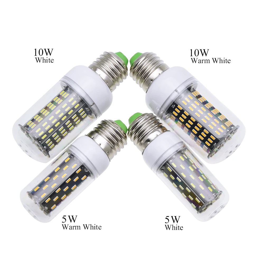 E27 E14 Светодиодная лампа с регулируемой яркостью SMD4014 10 Вт 5 светодиодная лампада