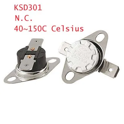 

5x250 в 10 А терморегулятор переключатель термостата 40 ~ 150C Цельсия NC KSD301