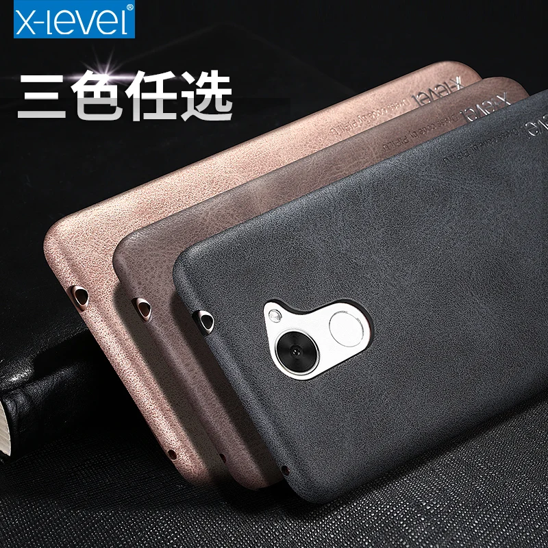 X-level Luxury Vintage PU Leather Phone case For Huawei P Smart Y7 Prime Edge Simple Slim thin leather back cover Enjoy 7s capas |