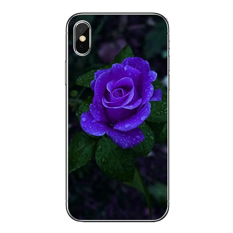 Срок службы и Красота фиолетовая Роза цветок Краски для Xiaomi Redmi 4x S2 3 S Note 4 5 6 6A Por