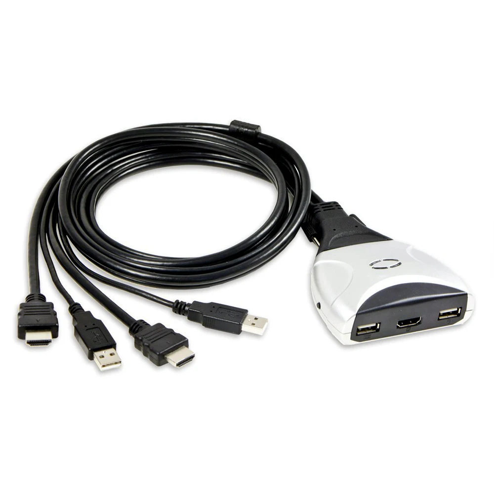 Новинка 2017 Syba высокое качество 2 порта USB 0 HDMI 1 3 квм переключатель длина кабеля 20