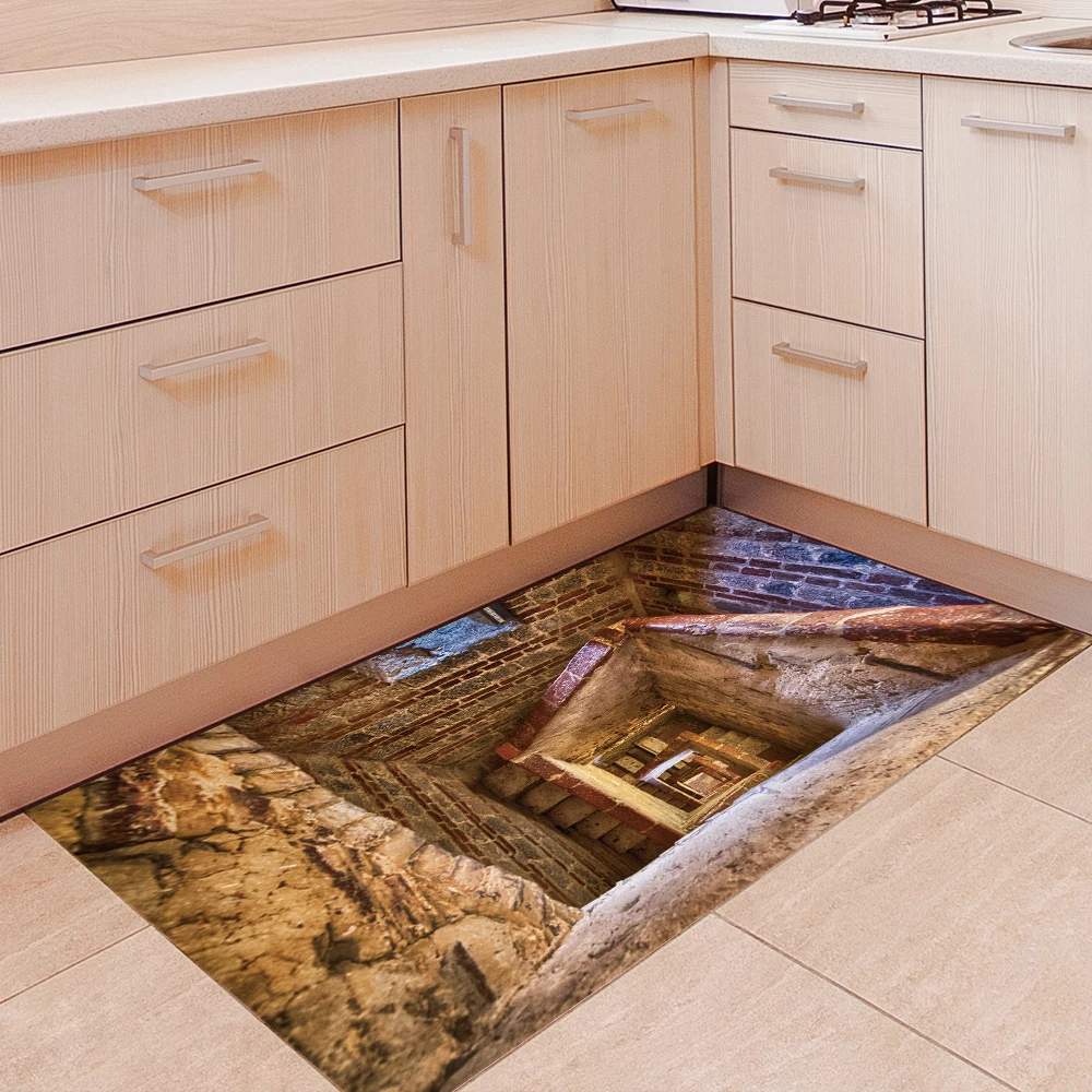 3d-наклейки в виде спирального кирпича для пола водостойкая Съемная Нескользящая