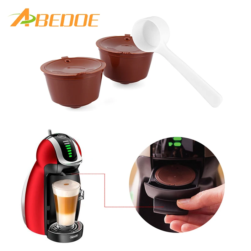 Abedoe 1 шт. многоразовые Кофе Capsule Пластик многоразового Dolce Gusto капсулы совместимые nescafe Genio Piccolo фильтр корзины чашки