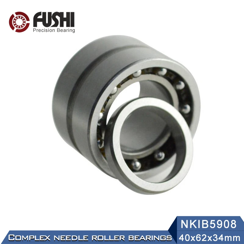 NKIB5908 комплексные подшипники 40*62*34 мм (1 шт.) игольчатый роликовый