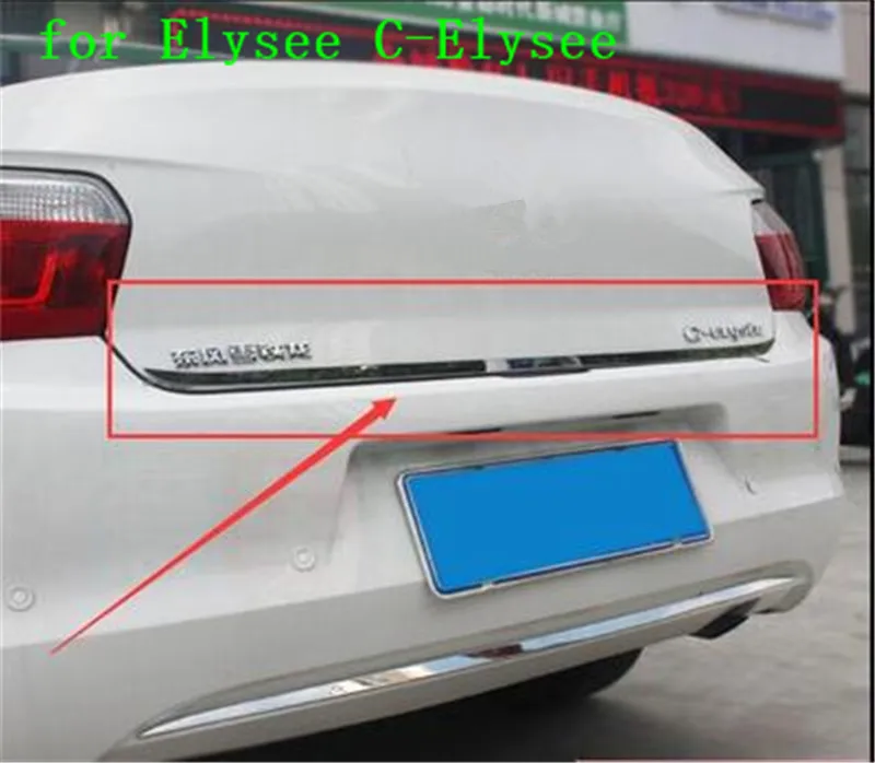 

Car accessories stainless steel Trunk trunk luggage trim Car styling fit for Citroen Elysee C-Elysee 1PCS 2014-2018