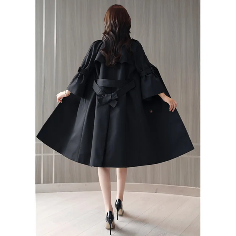 Женский Длинный Тренч с соединением внакрой элегантный облегающий кардиган