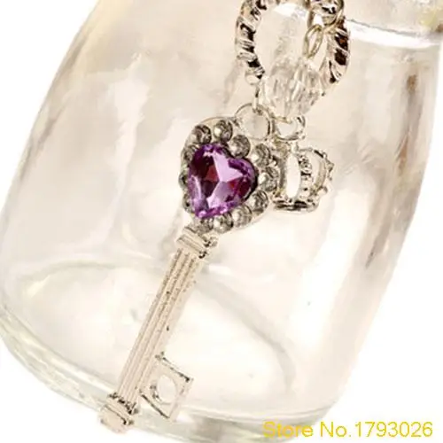 Модные любовь Золотая/Серебряная корона ключ любителей Цепочки и ожерелья для